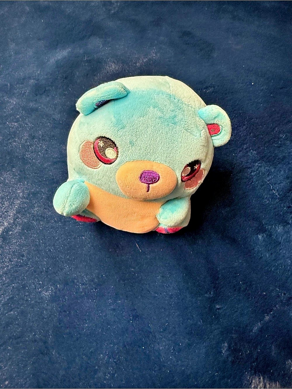 Plumps by squeezamals Plush Stuffed Animal in Blue & Beige